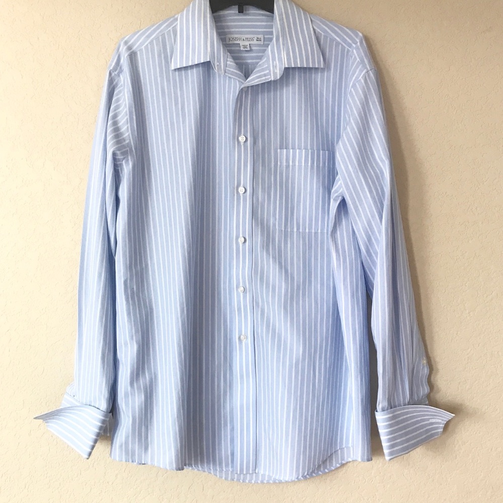 Joseph and Feiss Blue Non-Iron Shirt